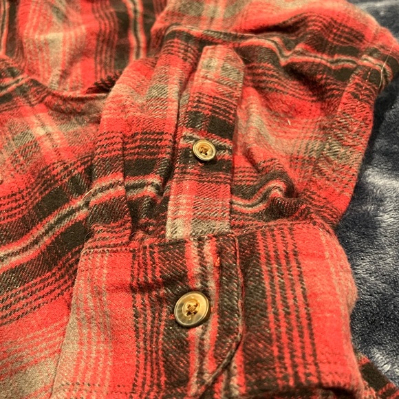 Jachs MFG Men's Long Sleeve Button-Down Heritage Flannel NC3 Red Size Small - Picture 5 of 6